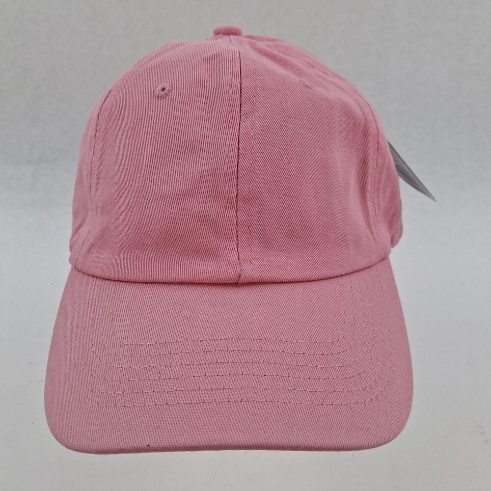 Ethos Hat Cap Strap Back Adjustable Pink Twill Baseball Womens Solid Casual